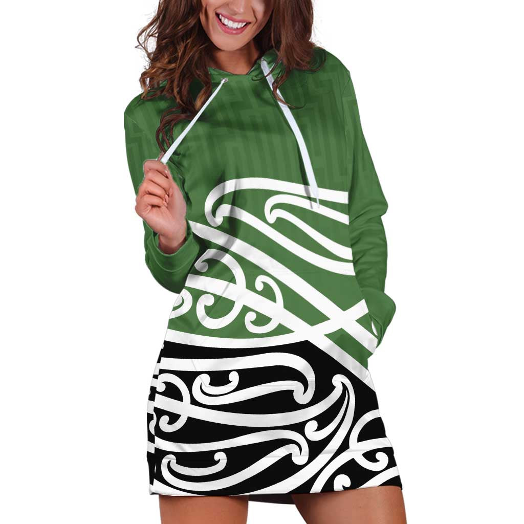 Green Fern New Zealand Kowhai Ngutukak Hoodie Dress - Aussie Hoodie