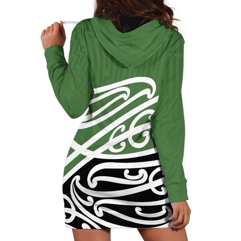 Green Fern New Zealand Kowhai Ngutukak Hoodie Dress - Aussie Hoodie