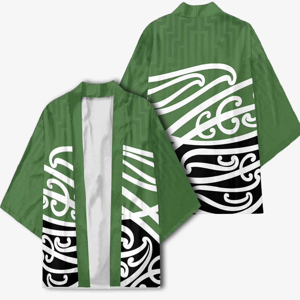 Green Fern New Zealand Kowhai Ngutukak Kimono - Aussie Hoodie