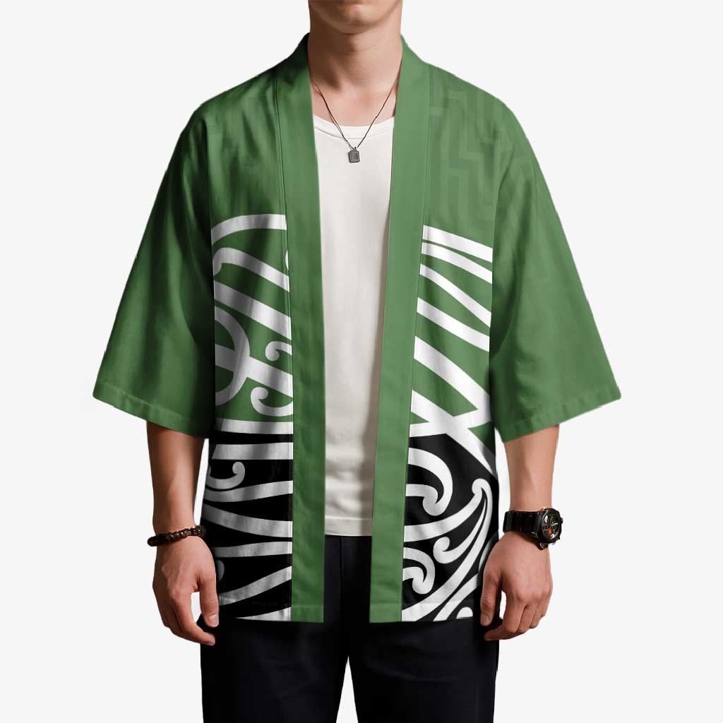 Green Fern New Zealand Kowhai Ngutukak Kimono - Aussie Hoodie