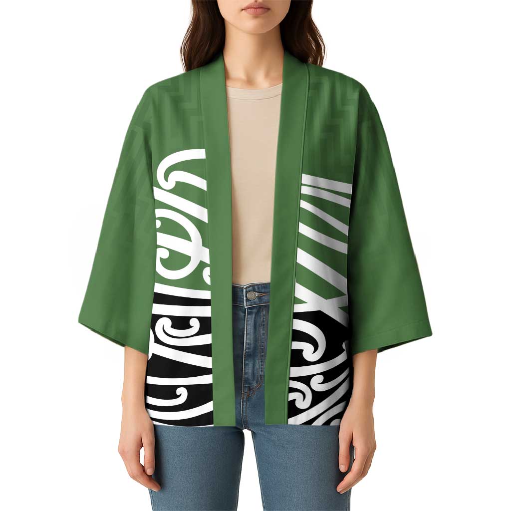 Green Fern New Zealand Kowhai Ngutukak Kimono - Aussie Hoodie