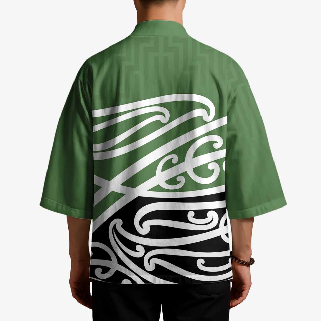 Green Fern New Zealand Kowhai Ngutukak Kimono - Aussie Hoodie