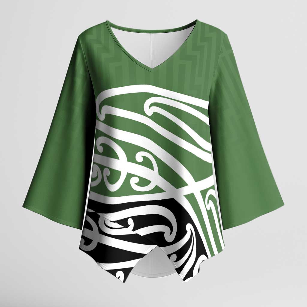 Green Fern New Zealand Kowhai Ngutukak Kimono Sleeve Blouse - Aussie Hoodie