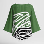 Green Fern New Zealand Kowhai Ngutukak Kimono Sleeve Blouse - Aussie Hoodie