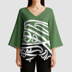 Green Fern New Zealand Kowhai Ngutukak Kimono Sleeve Blouse - Aussie Hoodie