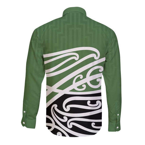 Green Fern New Zealand Kowhai Ngutukak Long Sleeve Button Shirt - Aussie Hoodie