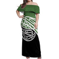 Green Fern New Zealand Kowhai Ngutukak Off Shoulder Maxi Dress - Aussie Hoodie
