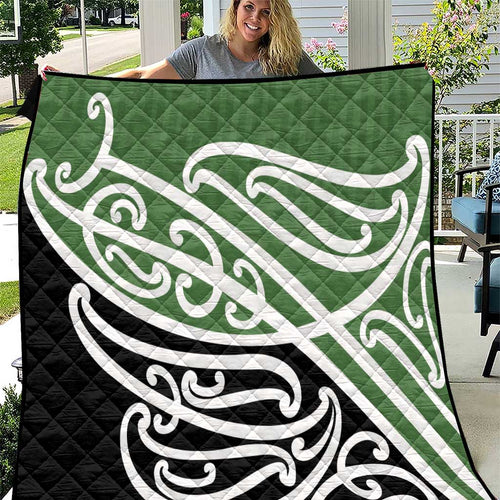 Green Fern New Zealand Kowhai Ngutukak Quilt - Aussie Hoodie