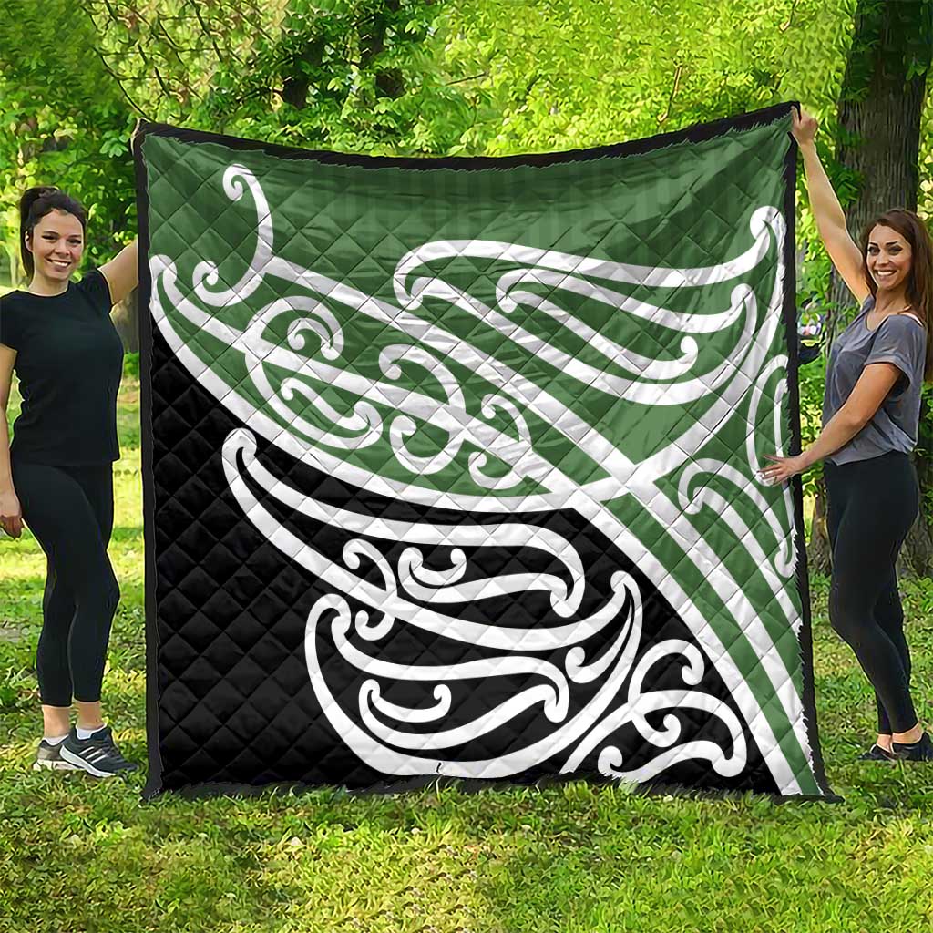 Green Fern New Zealand Kowhai Ngutukak Quilt - Aussie Hoodie