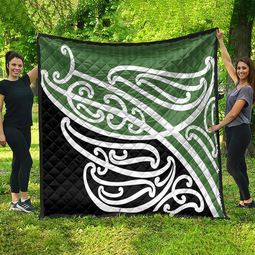 Green Fern New Zealand Kowhai Ngutukak Quilt - Aussie Hoodie