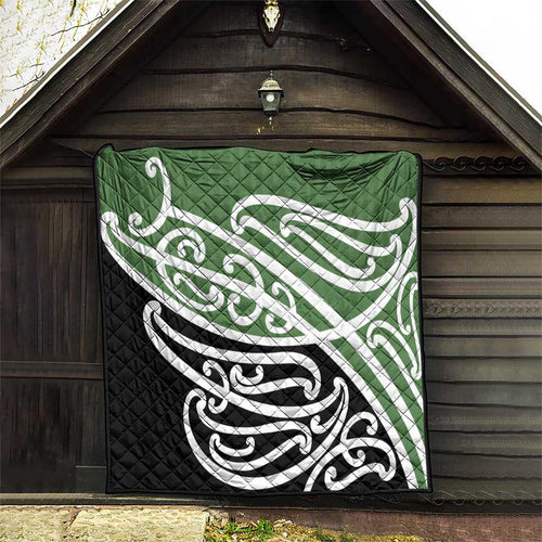 Green Fern New Zealand Kowhai Ngutukak Quilt - Aussie Hoodie