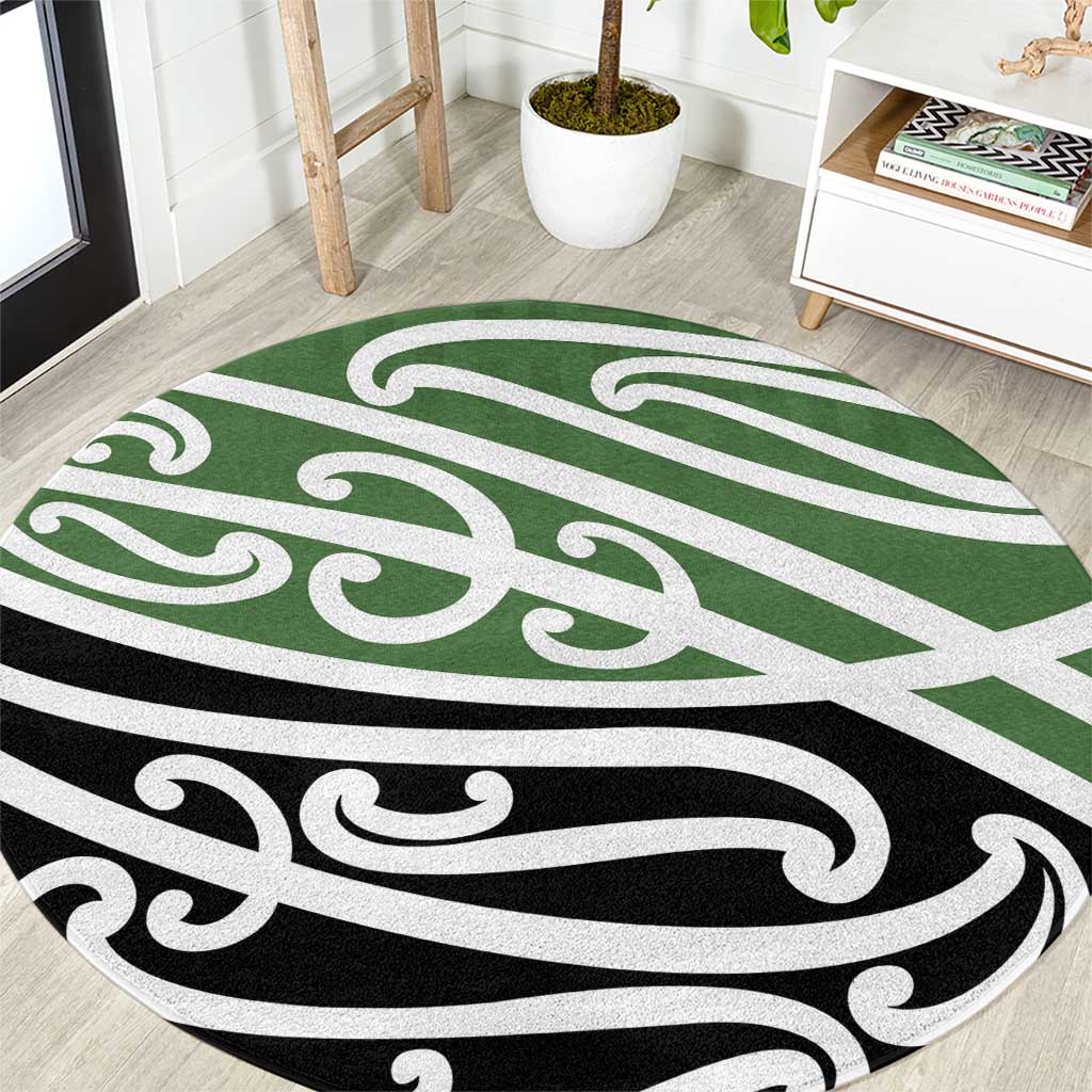 Green Fern New Zealand Kowhai Ngutukak Round Carpet - Aussie Hoodie