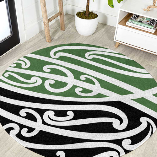 Green Fern New Zealand Kowhai Ngutukak Round Carpet - Aussie Hoodie