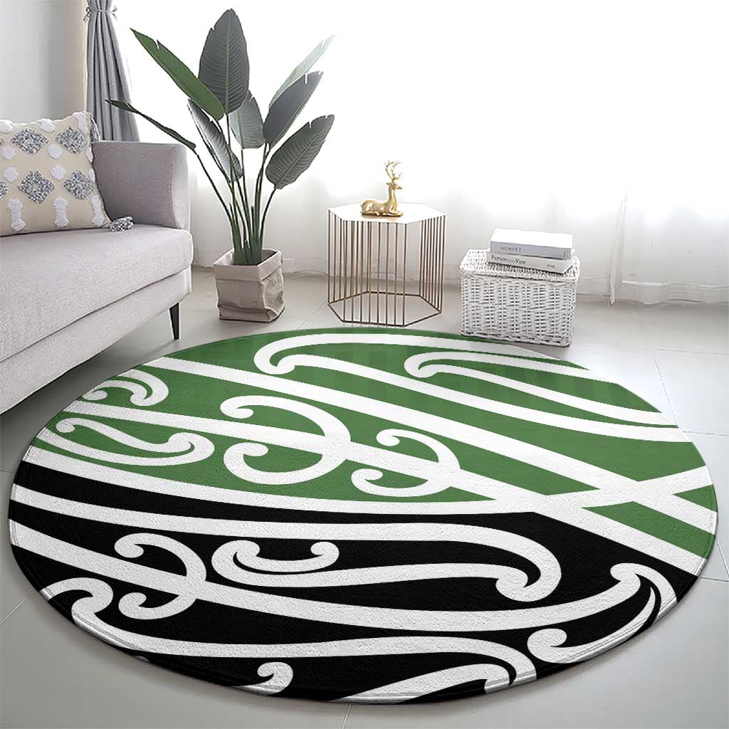 Green Fern New Zealand Kowhai Ngutukak Round Carpet - Aussie Hoodie