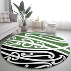 Green Fern New Zealand Kowhai Ngutukak Round Carpet - Aussie Hoodie