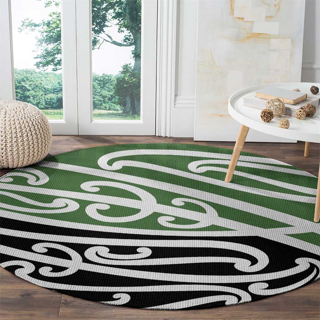 Green Fern New Zealand Kowhai Ngutukak Round Carpet - Aussie Hoodie