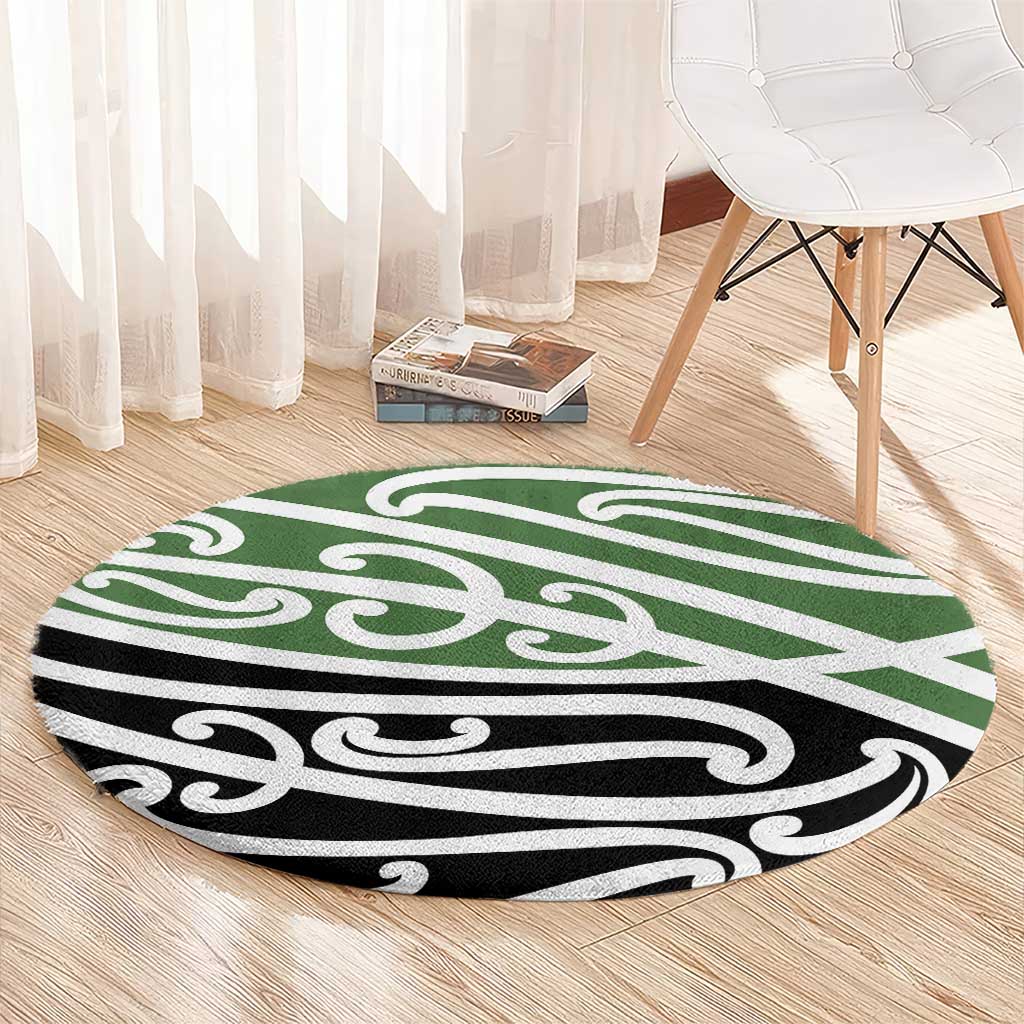 Green Fern New Zealand Kowhai Ngutukak Round Carpet - Aussie Hoodie