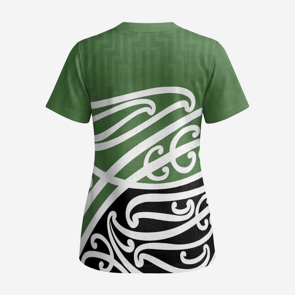 Green Fern New Zealand Kowhai Ngutukak Scrub Top - Aussie Hoodie