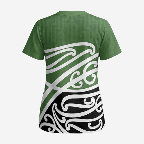 Green Fern New Zealand Kowhai Ngutukak Scrub Top - Aussie Hoodie