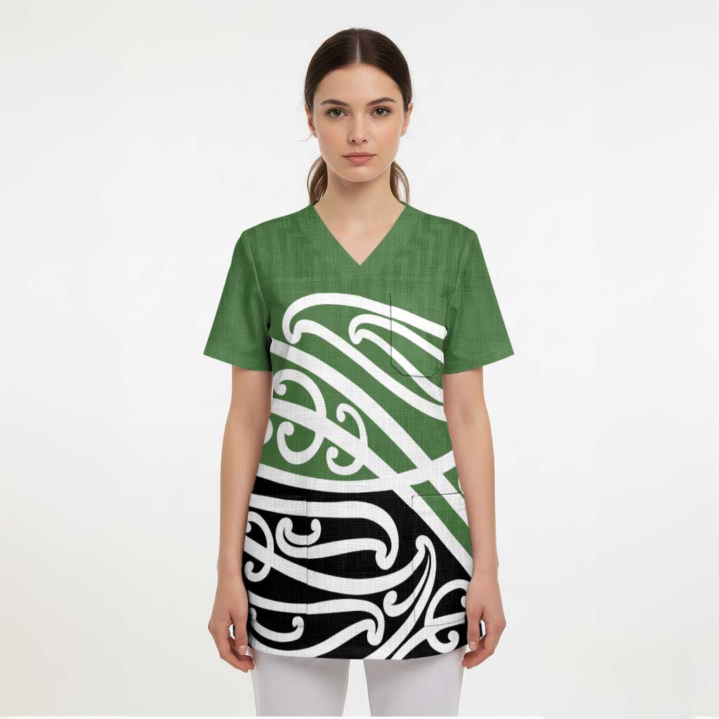 Green Fern New Zealand Kowhai Ngutukak Scrub Top - Aussie Hoodie