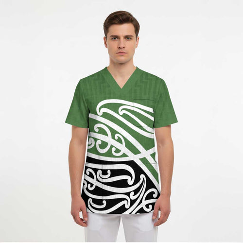 Green Fern New Zealand Kowhai Ngutukak Scrub Top - Aussie Hoodie