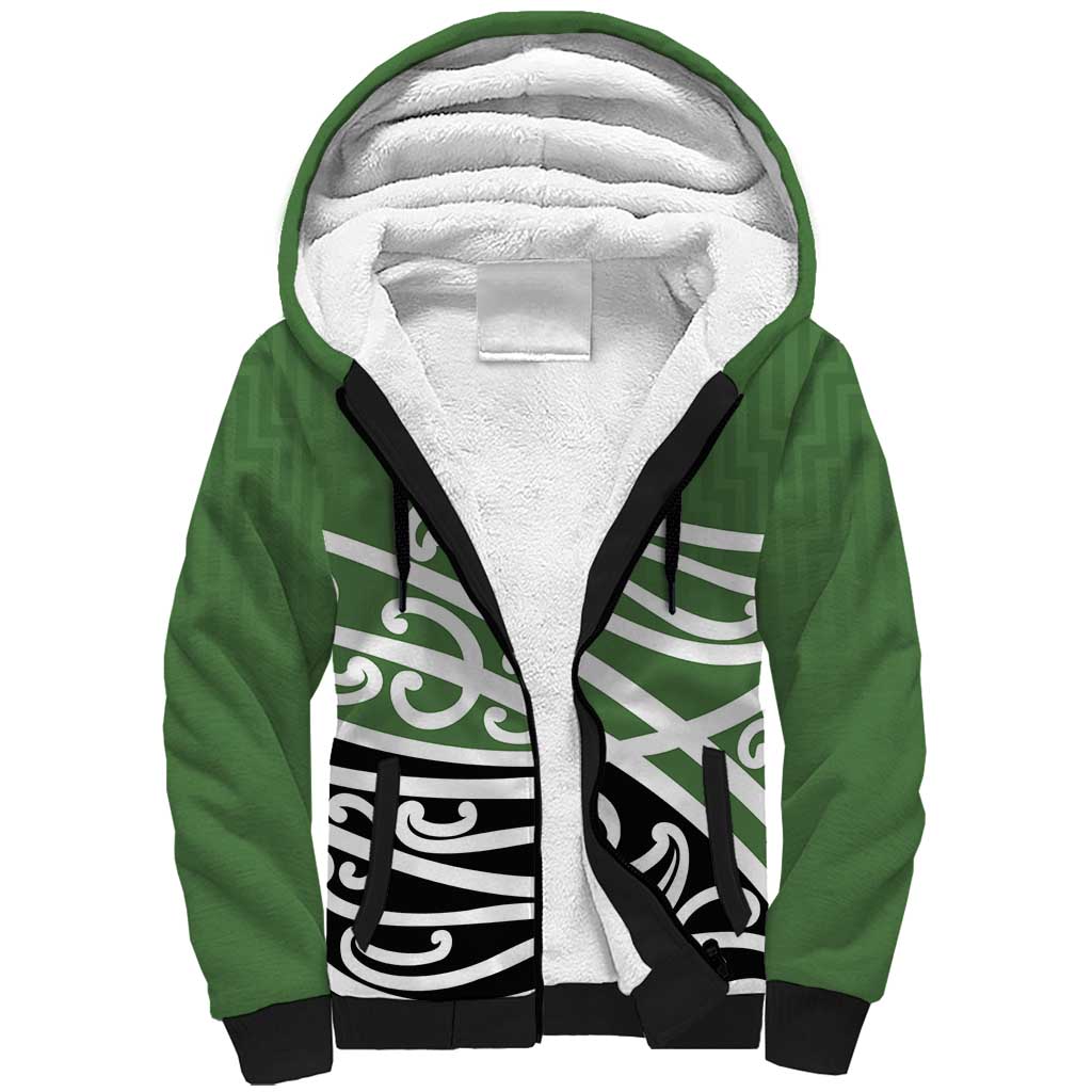Green Fern New Zealand Kowhai Ngutukak Sherpa Hoodie - Aussie Hoodie