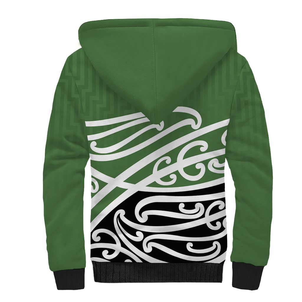 Green Fern New Zealand Kowhai Ngutukak Sherpa Hoodie - Aussie Hoodie
