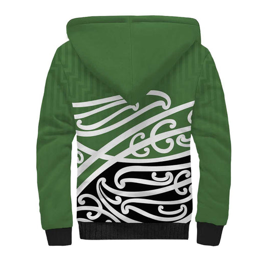 Green Fern New Zealand Kowhai Ngutukak Sherpa Hoodie - Aussie Hoodie