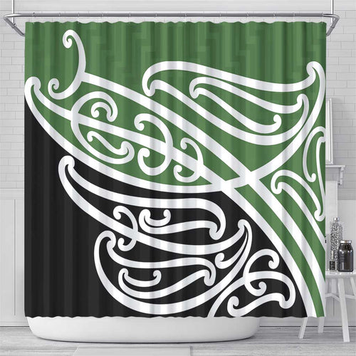 Green Fern New Zealand Kowhai Ngutukak Shower Curtain - Aussie Hoodie