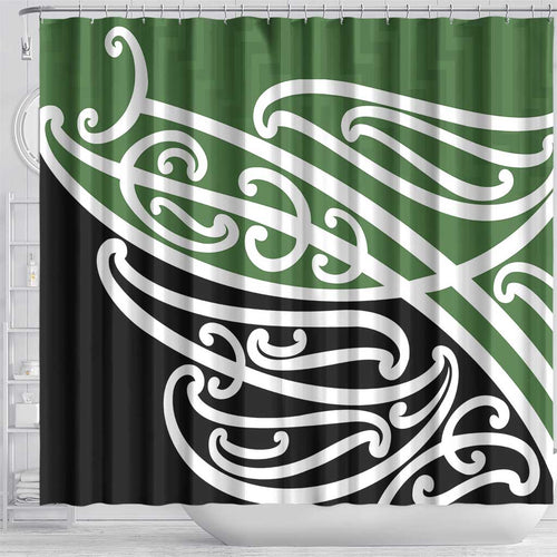 Green Fern New Zealand Kowhai Ngutukak Shower Curtain - Aussie Hoodie