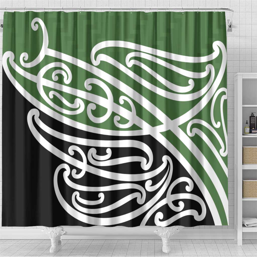 Green Fern New Zealand Kowhai Ngutukak Shower Curtain - Aussie Hoodie