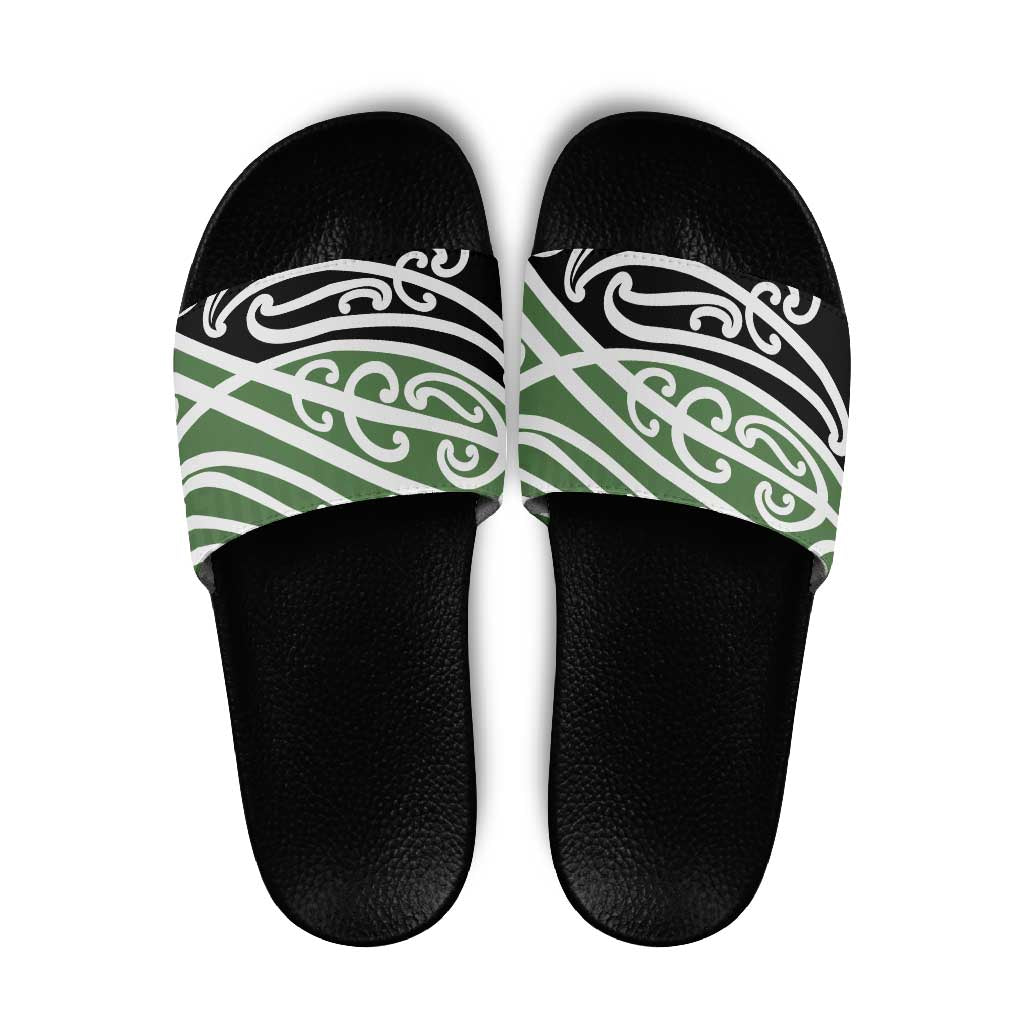 Green Fern New Zealand Kowhai Ngutukak Slide Sandals - Aussie Hoodie