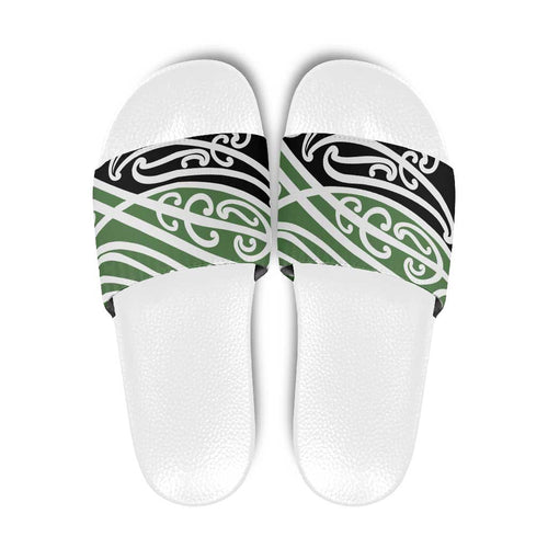 Green Fern New Zealand Kowhai Ngutukak Slide Sandals - Aussie Hoodie
