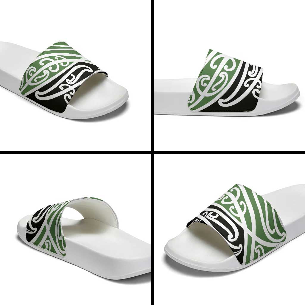 Green Fern New Zealand Kowhai Ngutukak Slide Sandals - Aussie Hoodie
