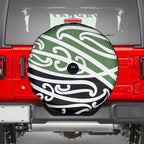 Green Fern New Zealand Kowhai Ngutukak Spare Tire Cover - Aussie Hoodie