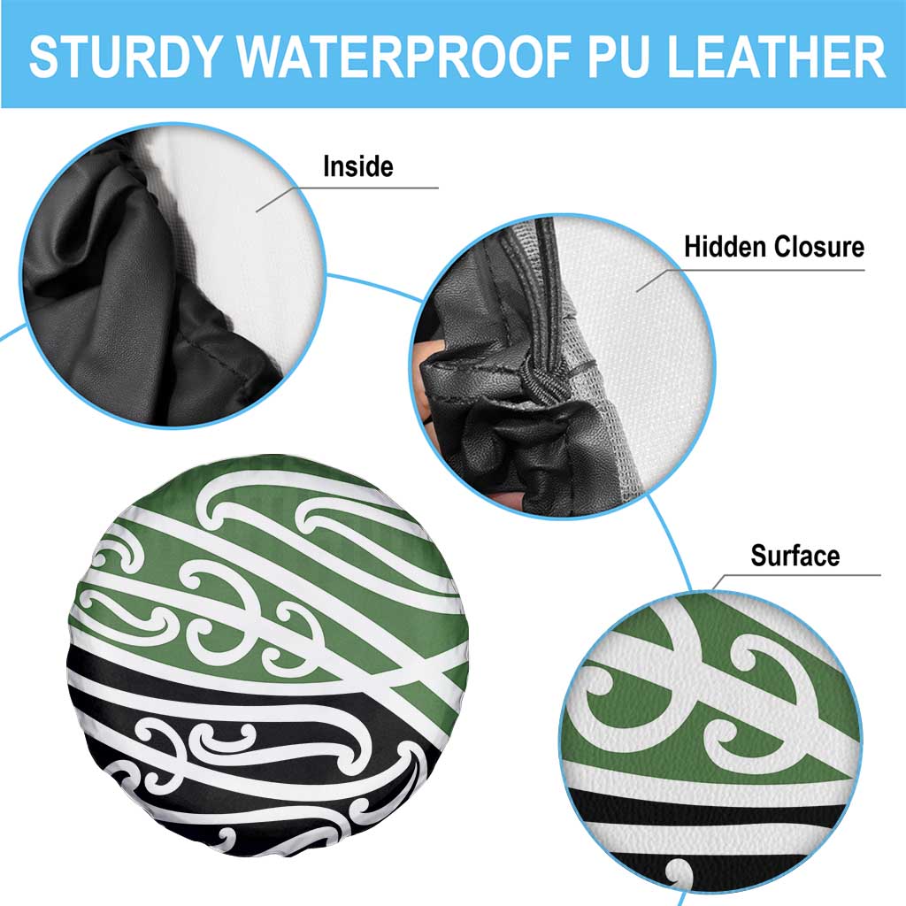 Green Fern New Zealand Kowhai Ngutukak Spare Tire Cover - Aussie Hoodie