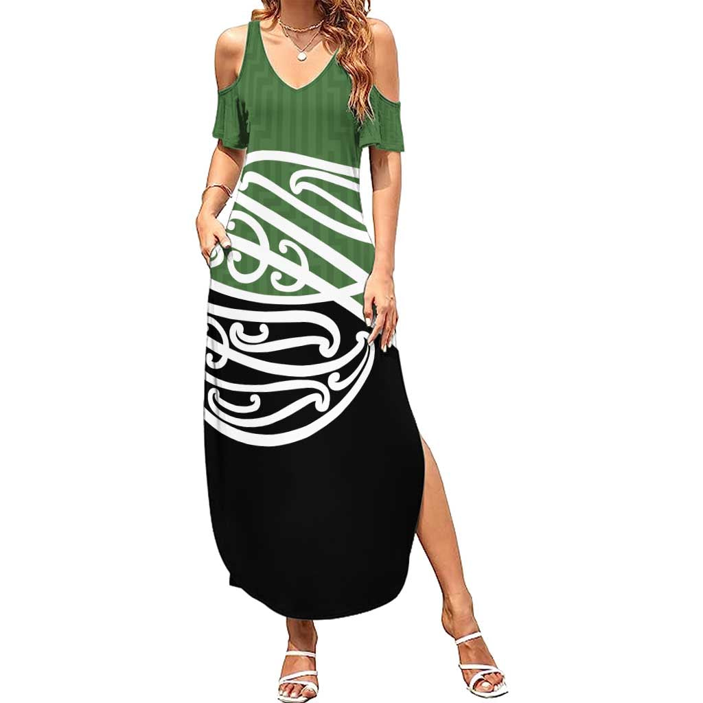 Green Fern New Zealand Kowhai Ngutukak Summer Maxi Dress - Aussie Hoodie