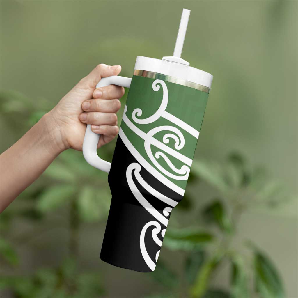 Green Fern New Zealand Kowhai Ngutukak Tumbler With Handle - Aussie Hoodie