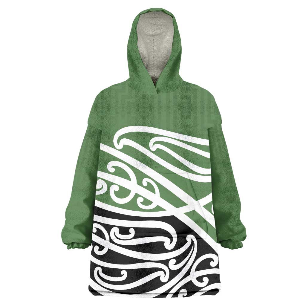 Green Fern New Zealand Kowhai Ngutukak Wearable Blanket Hoodie - Aussie Hoodie