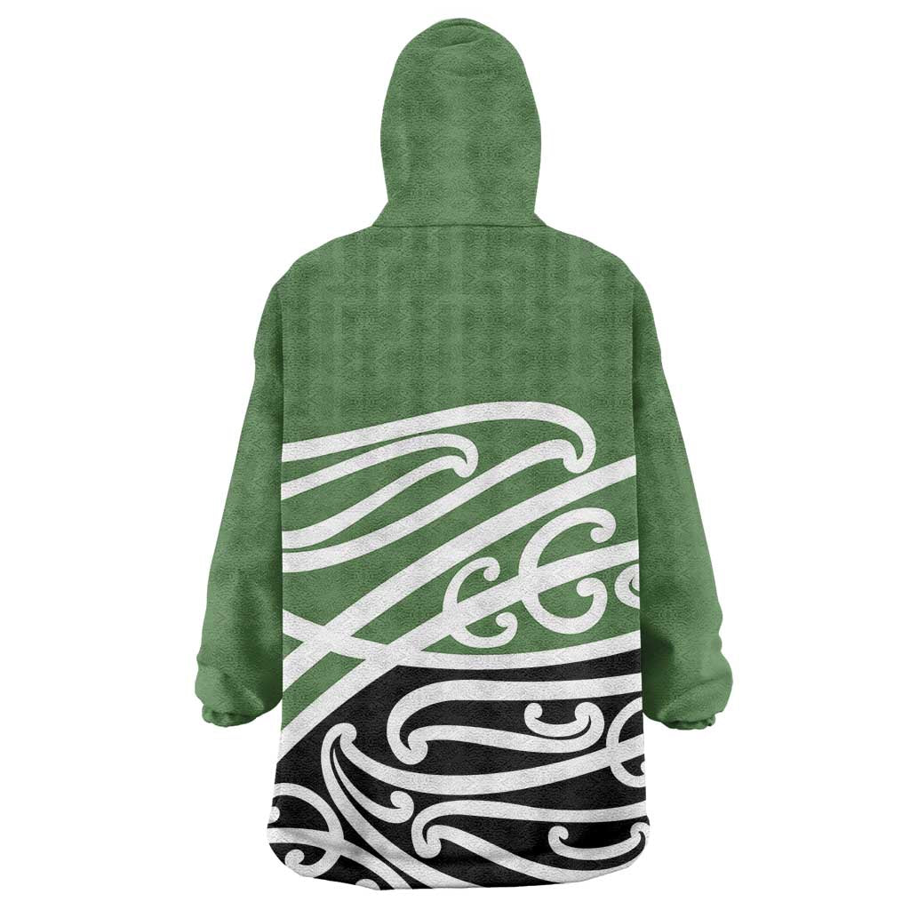 Green Fern New Zealand Kowhai Ngutukak Wearable Blanket Hoodie - Aussie Hoodie