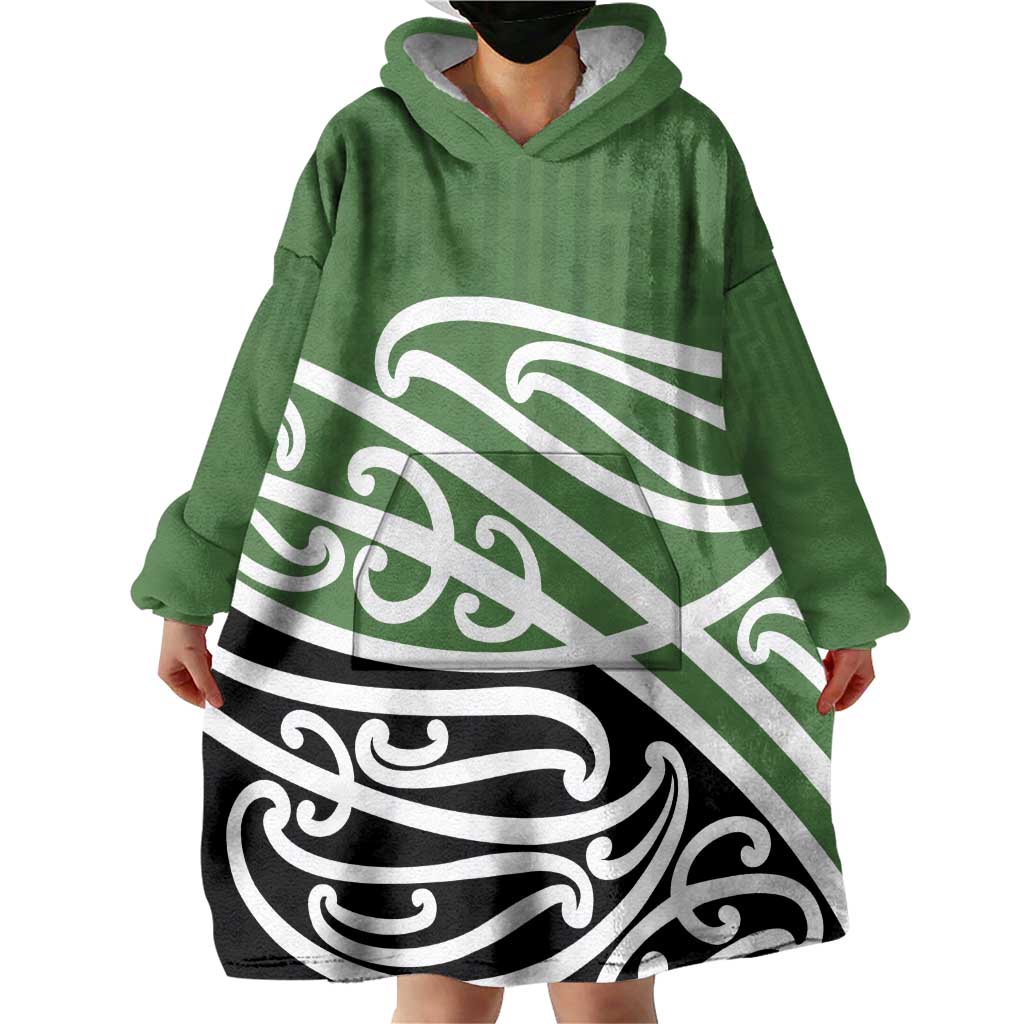 Green Fern New Zealand Kowhai Ngutukak Wearable Blanket Hoodie - Aussie Hoodie
