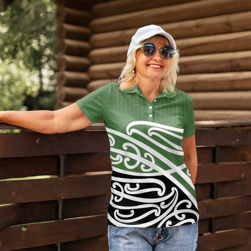 Green Fern New Zealand Kowhai Ngutukak Women Polo Shirt - Aussie Hoodie