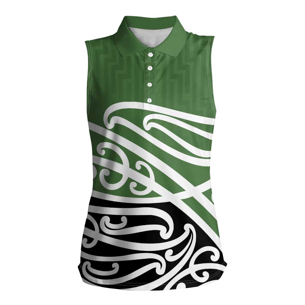 Green Fern New Zealand Kowhai Ngutukak Women Sleeveless Polo Shirt - Aussie Hoodie