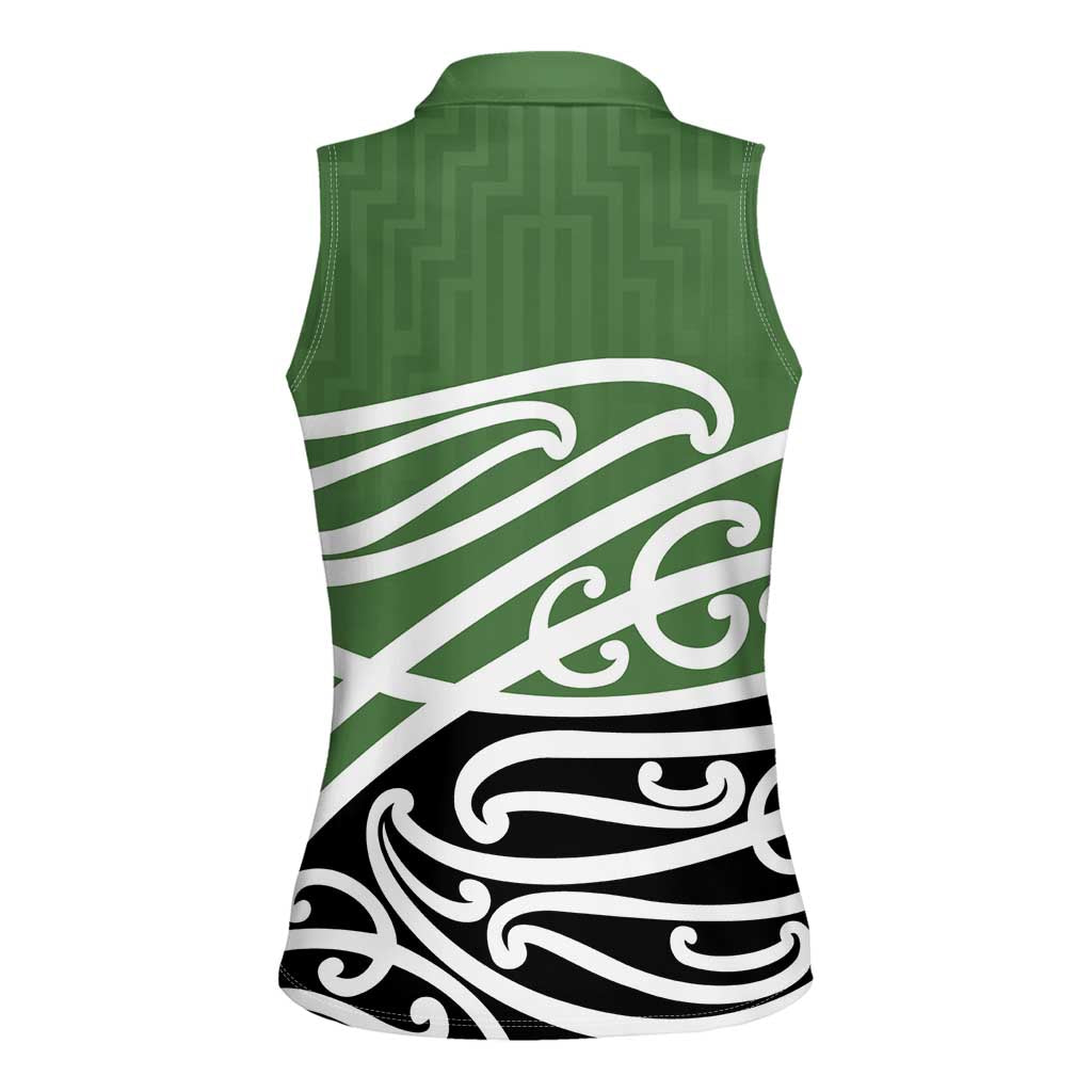 Green Fern New Zealand Kowhai Ngutukak Women Sleeveless Polo Shirt - Aussie Hoodie