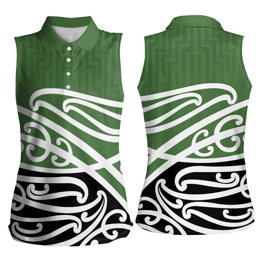 Green Fern New Zealand Kowhai Ngutukak Women Sleeveless Polo Shirt - Aussie Hoodie