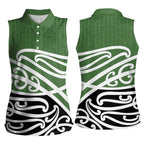 Green Fern New Zealand Kowhai Ngutukak Women Sleeveless Polo Shirt - Aussie Hoodie