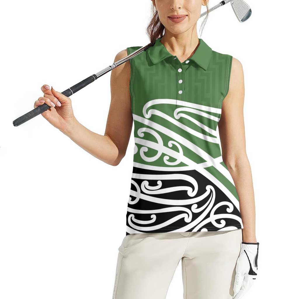 Green Fern New Zealand Kowhai Ngutukak Women Sleeveless Polo Shirt - Aussie Hoodie