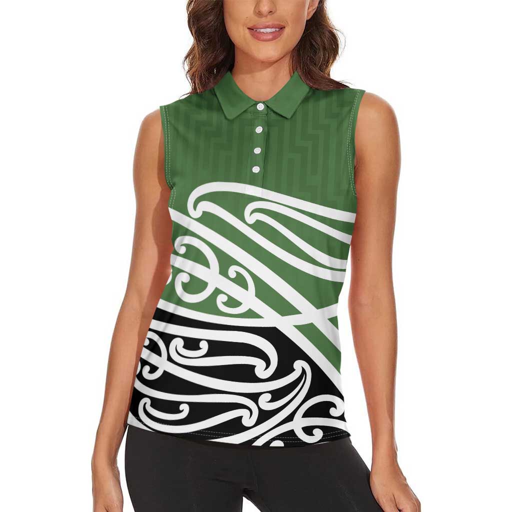 Green Fern New Zealand Kowhai Ngutukak Women Sleeveless Polo Shirt - Aussie Hoodie