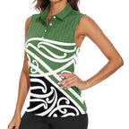 Green Fern New Zealand Kowhai Ngutukak Women Sleeveless Polo Shirt - Aussie Hoodie