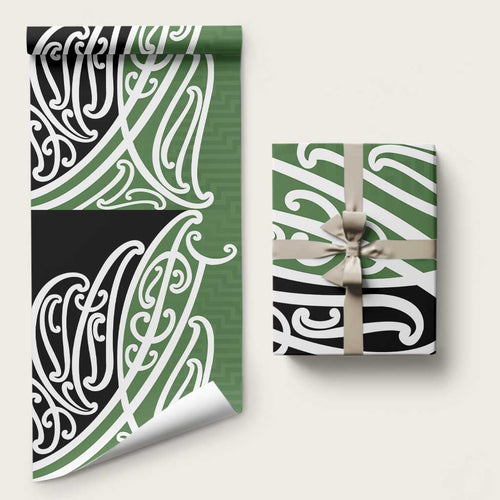 Green Fern New Zealand Kowhai Ngutukak Wrapping Paper - Aussie Hoodie